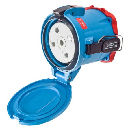 Meltric Pin & Sleeve Receptacle, 150 A, 480V AC, Three Phase, 3 Pole, Screw Terminals Wire Connection Type 31-94243-K04